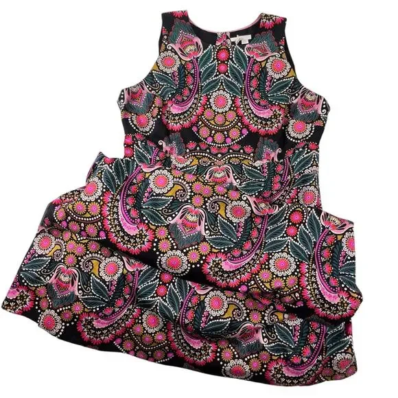 Boden Maxi Dress Open Back Cutout Paisley Floral Black Plus 20 22 NWT Pockets - Picture 4 of 16